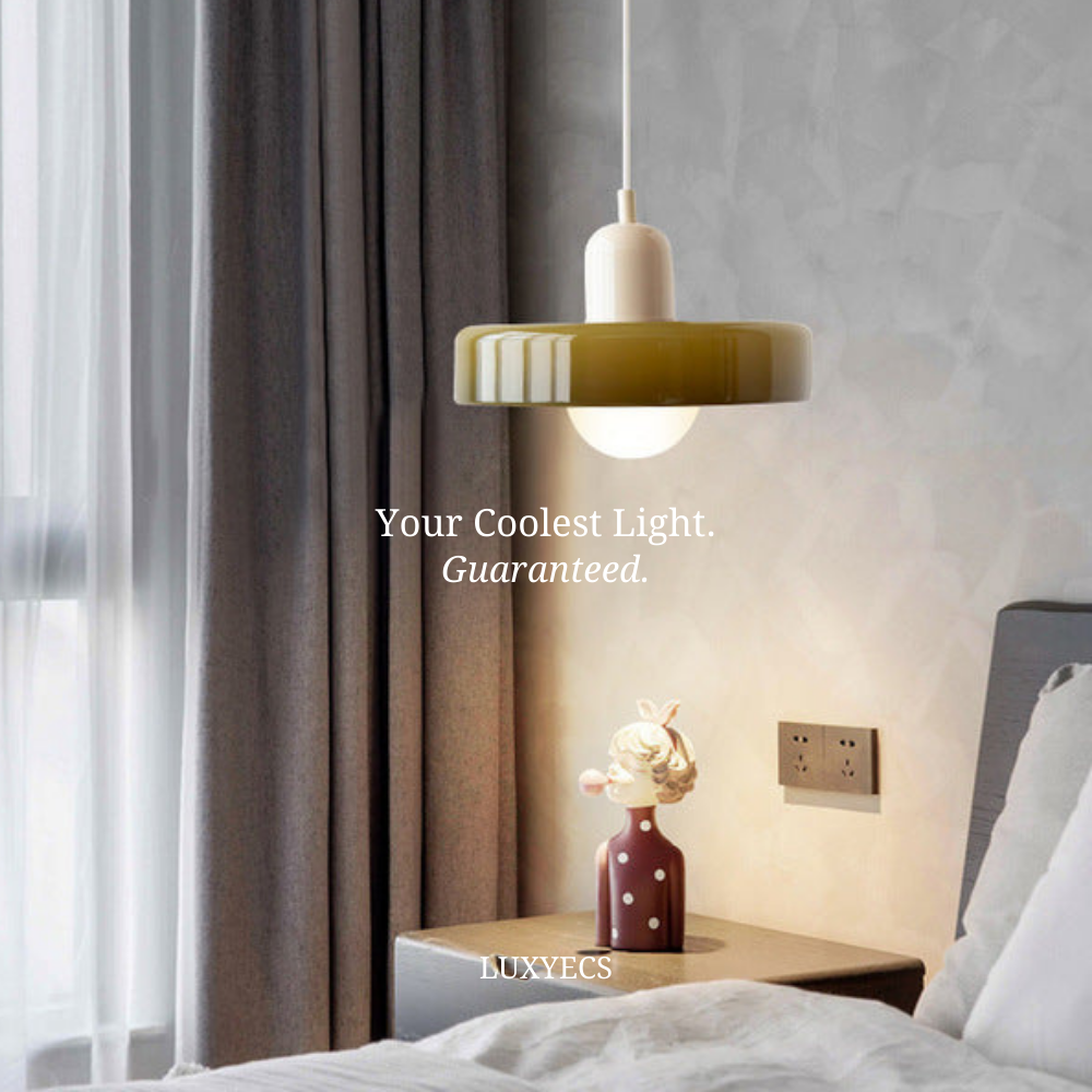KiraGlass Geometric Bauhaus Pendant Light In Colored Glass