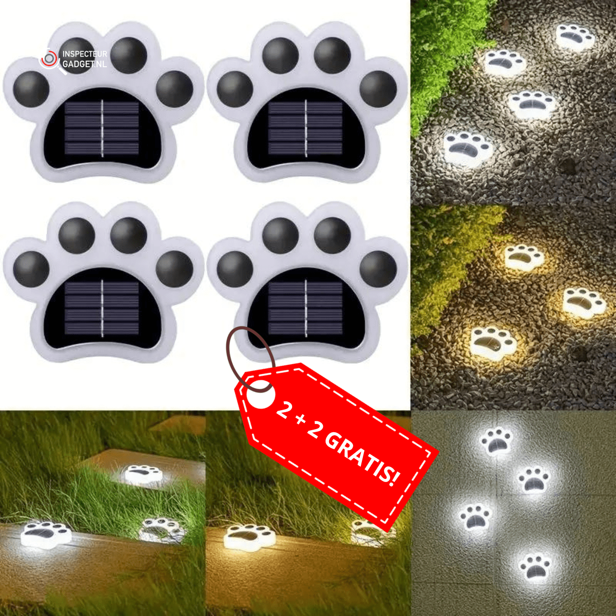 SunGlow soldrivna trädgårdslampor — trådlös design, system för laddning i dagsljus