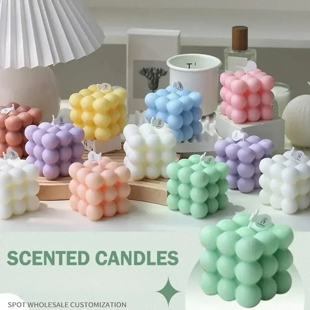 LuminaCube Handcrafted Soy Wax Candle — Scented Geometric Cubes