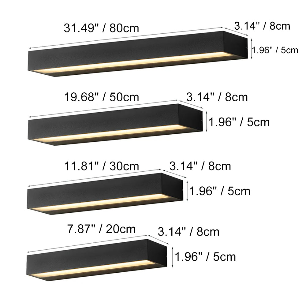 LED-Wandleuchte, Aluminiumdruckguss, Schwarz/Weiß, wetterfest, 8-32 in