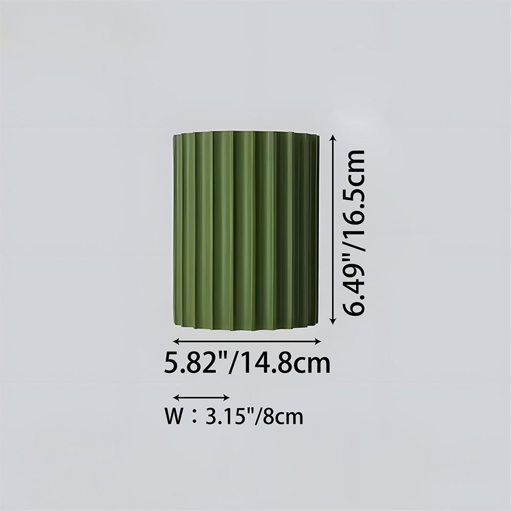 Aplique escultórico de resina con dos portalámparas G9 para iluminación de acento en dormitorio y pasillo, acabado verde, luminaria compacta de interior de 6,5 pulgadas