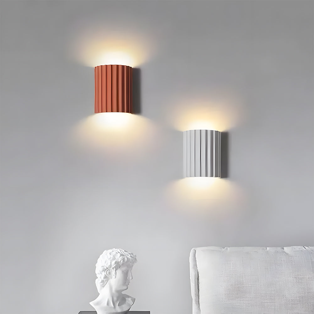 Aplique escultórico de resina con dos portalámparas G9 para iluminación de acento en dormitorio y pasillo, acabado verde, luminaria compacta de interior de 6,5 pulgadas