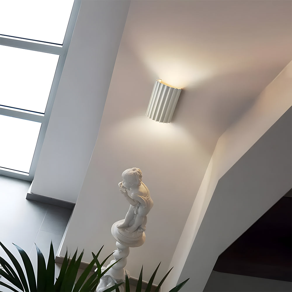 Aplique escultórico de resina con dos portalámparas G9 para iluminación de acento en dormitorio y pasillo, acabado verde, luminaria compacta de interior de 6,5 pulgadas