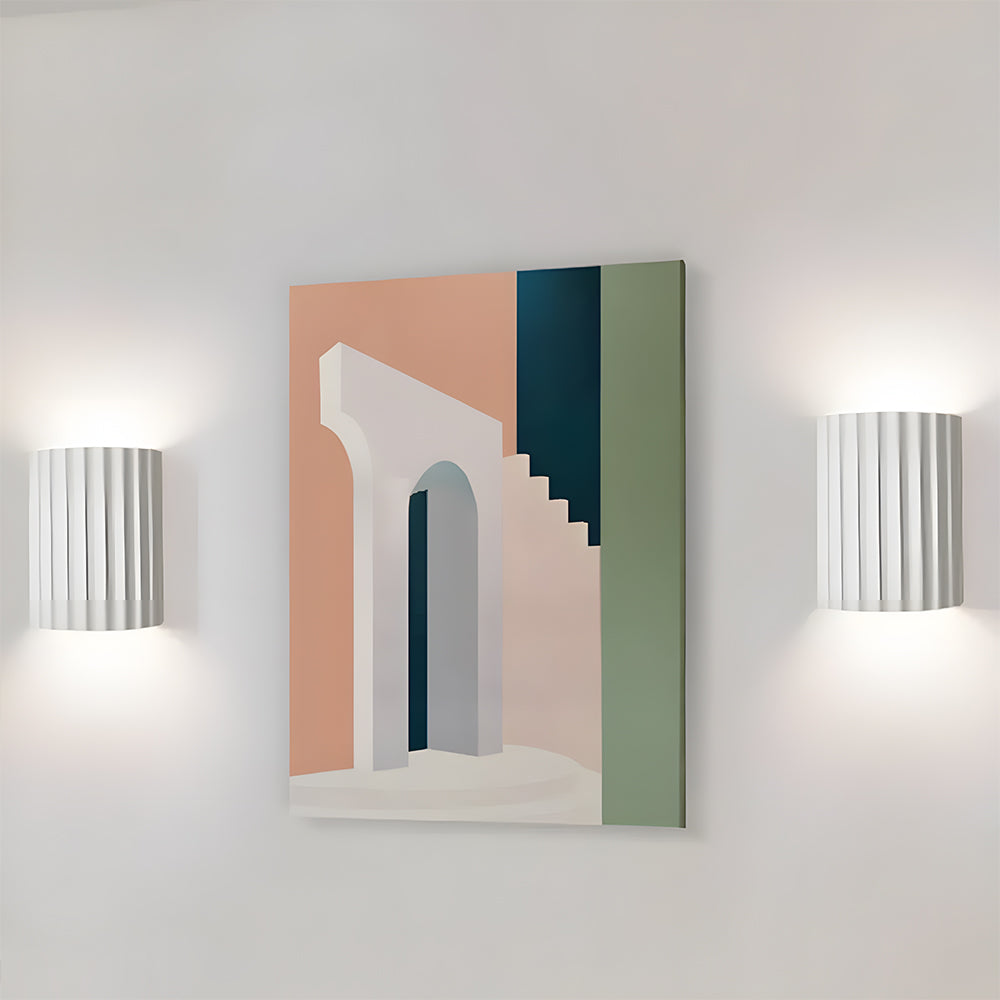 Aplique escultórico de resina con dos portalámparas G9 para iluminación de acento en dormitorio y pasillo, acabado verde, luminaria compacta de interior de 6,5 pulgadas