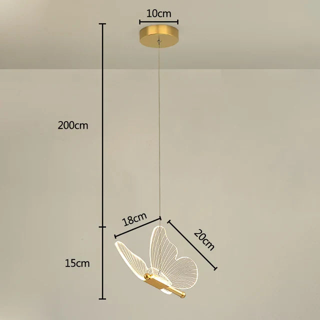 AuroraWing LED Butterfly Pendant Light Fixture For Home Decor