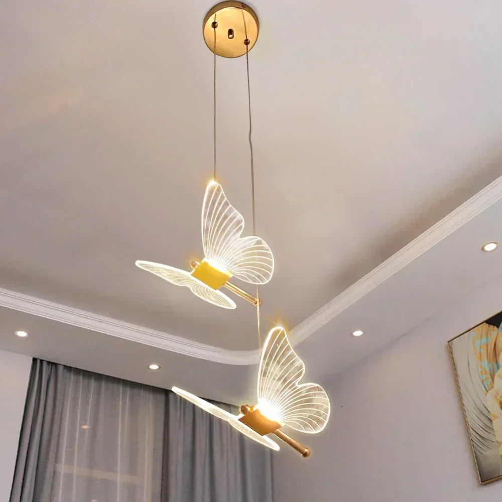 AuroraWing LED Butterfly Pendant Light Fixture For Home Decor