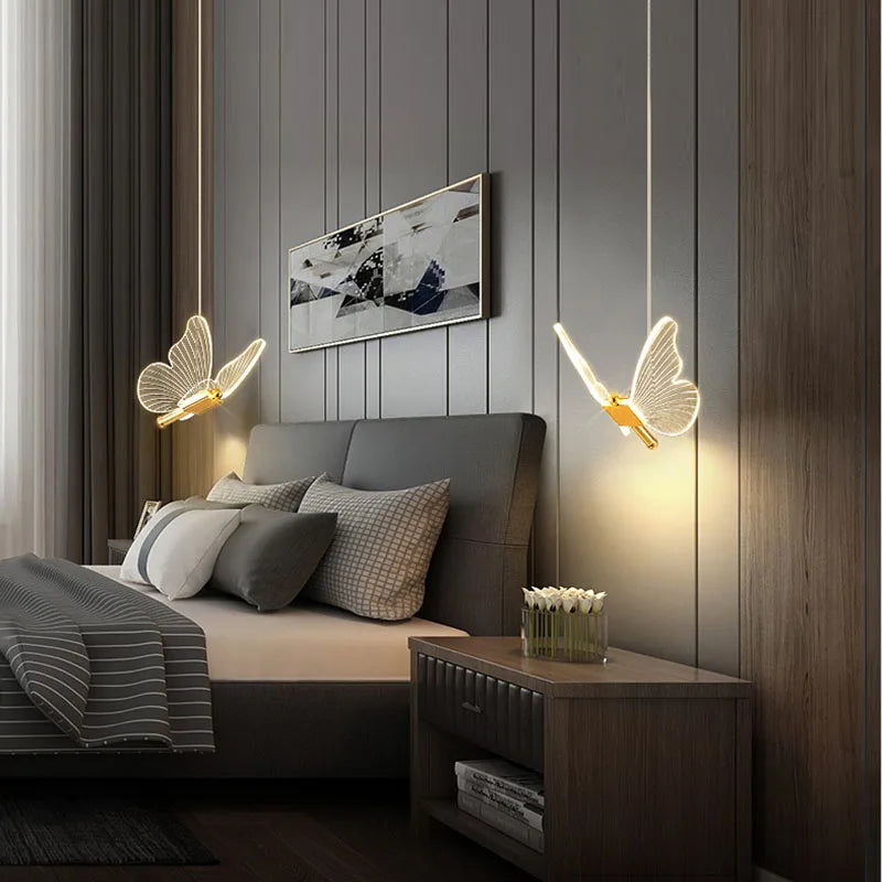 AuroraWing LED Butterfly Pendant Light Fixture For Home Decor