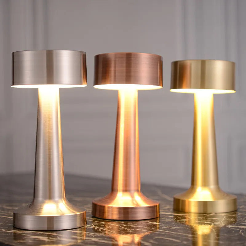 AstraGlow Retro Rechargeable Wireless LED Table Lamp For Restaurants And Bars