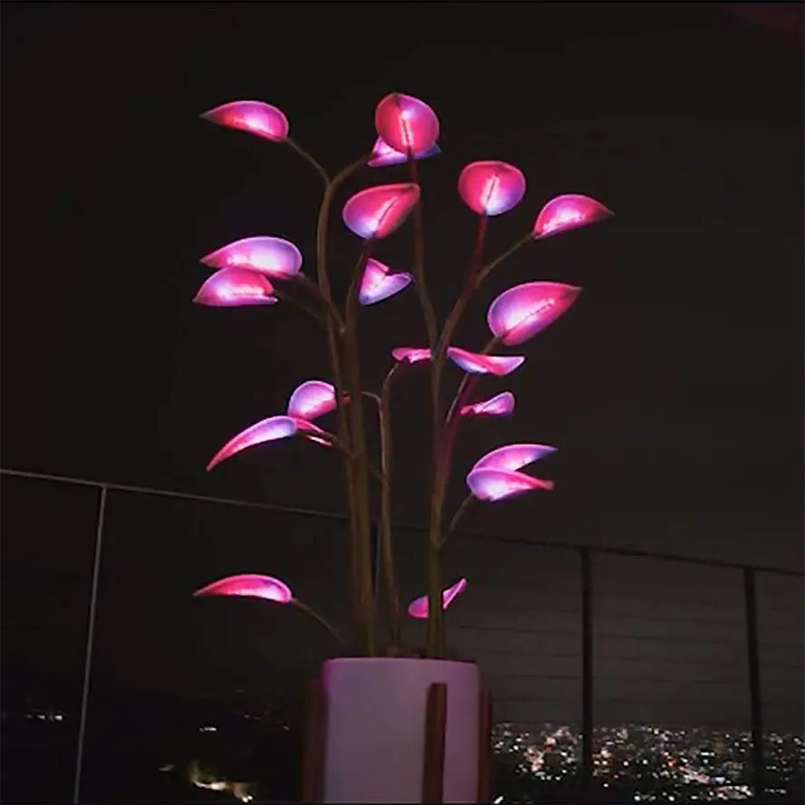 39 in Smart LED Faux Plant Floor Lamp — App-Controlled Ambient Light