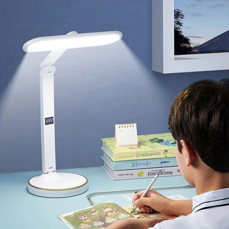LED Tischlampe mit Uhr Touch-Schalter Modernes Design | Euroselle