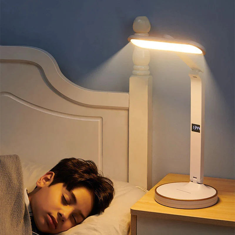LED Tischlampe mit Uhr Touch-Schalter Modernes Design | Euroselle