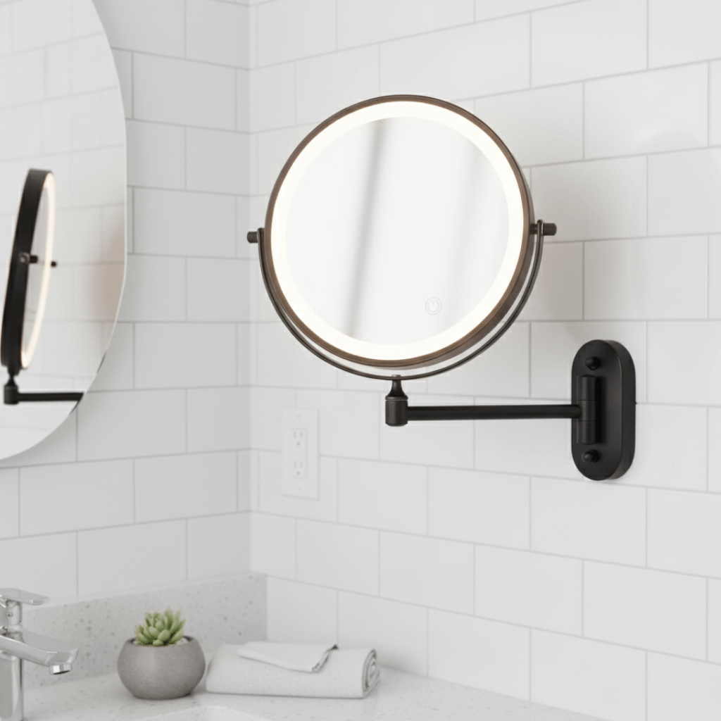 Adjustable LED Magnifying Mirror for Perfect Makeup - Euroselle