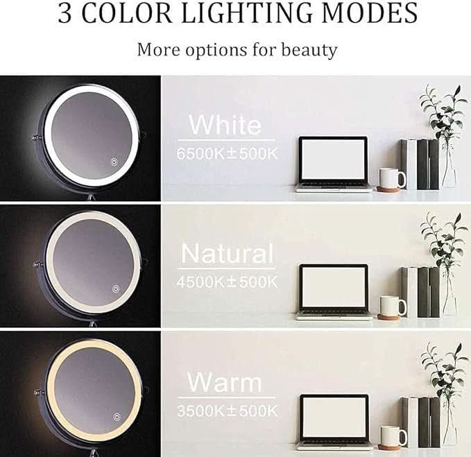 Adjustable LED Magnifying Mirror for Perfect Makeup - Euroselle