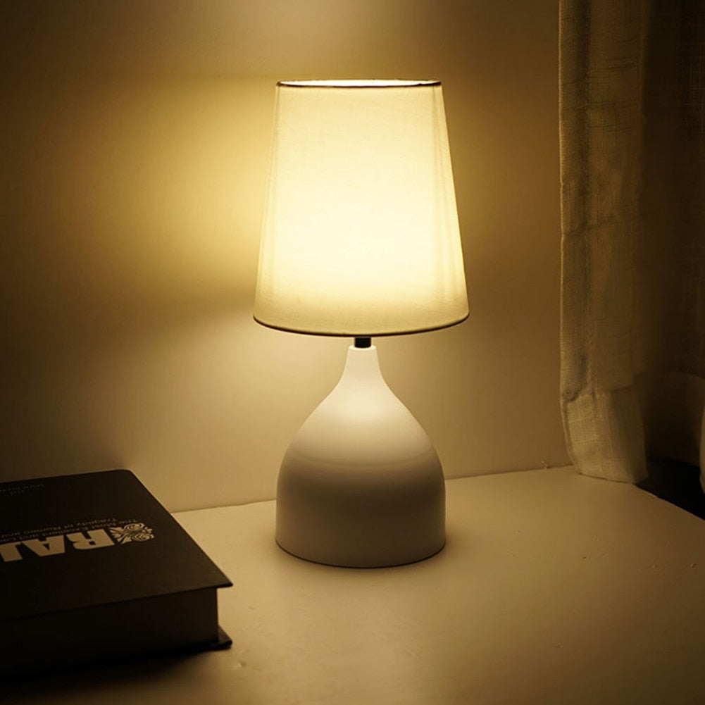 LED Table Lamp Solid Wood Housing 5W Warm Light Indoor Plug Powered | Euroselle