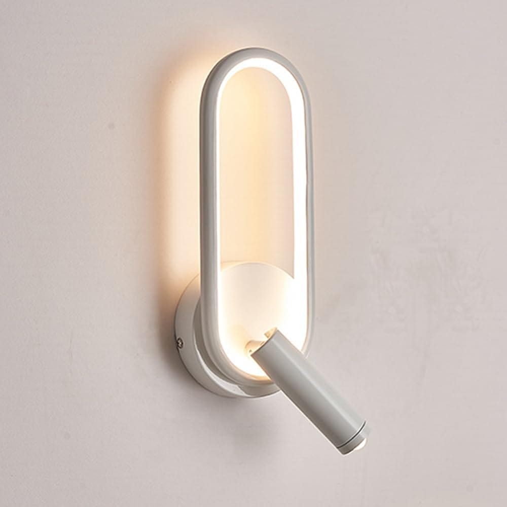 Wall Lamp LED Aluminum Iron Adjustable Reading Light Black White | Euroselle