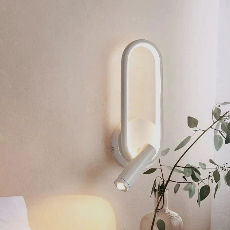 Wall Lamp LED Aluminum Iron Adjustable Reading Light Black White | Euroselle