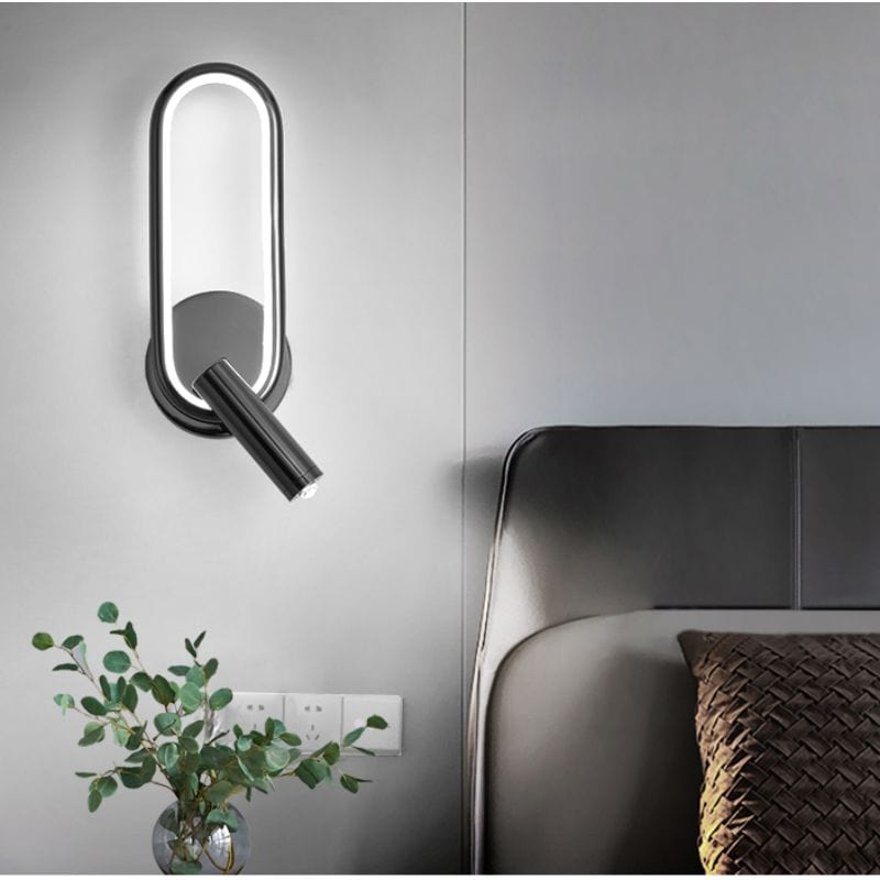 Wall Lamp LED Aluminum Iron Adjustable Reading Light Black White | Euroselle