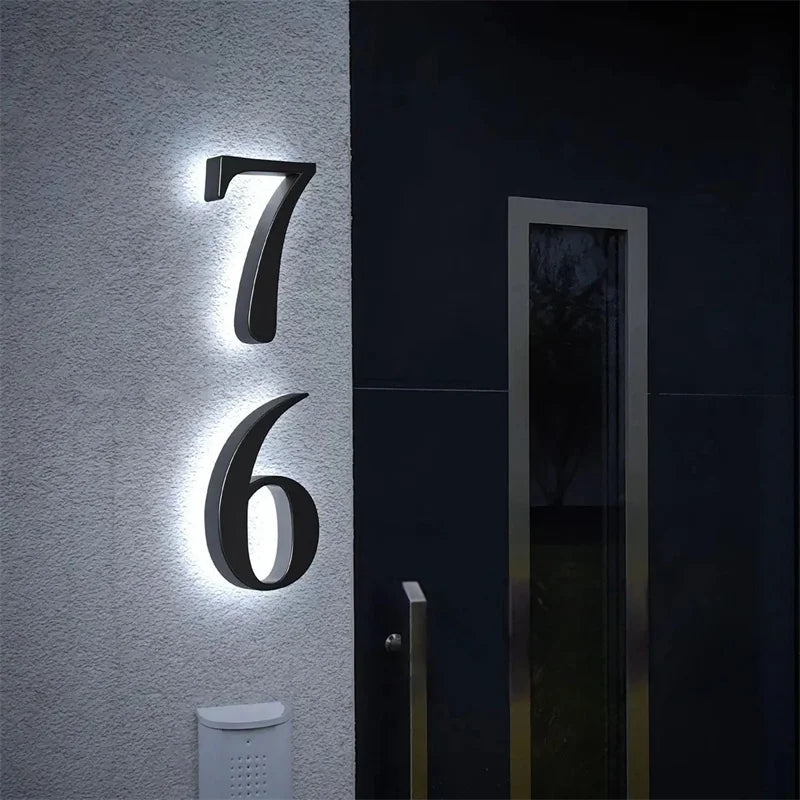 מספרי בית LED בהתאמה אישית לבתים מודרניים - יורוסלה