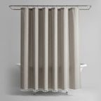 Linen Shower Curtain Tassels & Waterproof Design - Euroselle