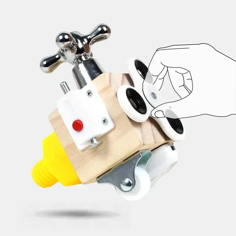 Cubo de Aprendizagem Portátil PlayCube — Cinco Painéis Interativos, Relógio e Ábaco