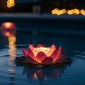 AquaGlow vanntett LED-damlys — flytende design, mykt stemningslys