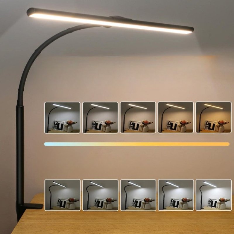 NovaGlow מנורת LED גמישה לשולחן עם צוואר ברבור באורך 40 ס"מ — תאורה מופחתת סנוור