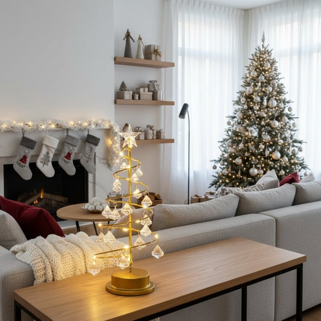 AuroraLeaf Eleganter LED-Weihnachtsbaum — Zeitgemäßes Design, gemütlich warmes Leuchten