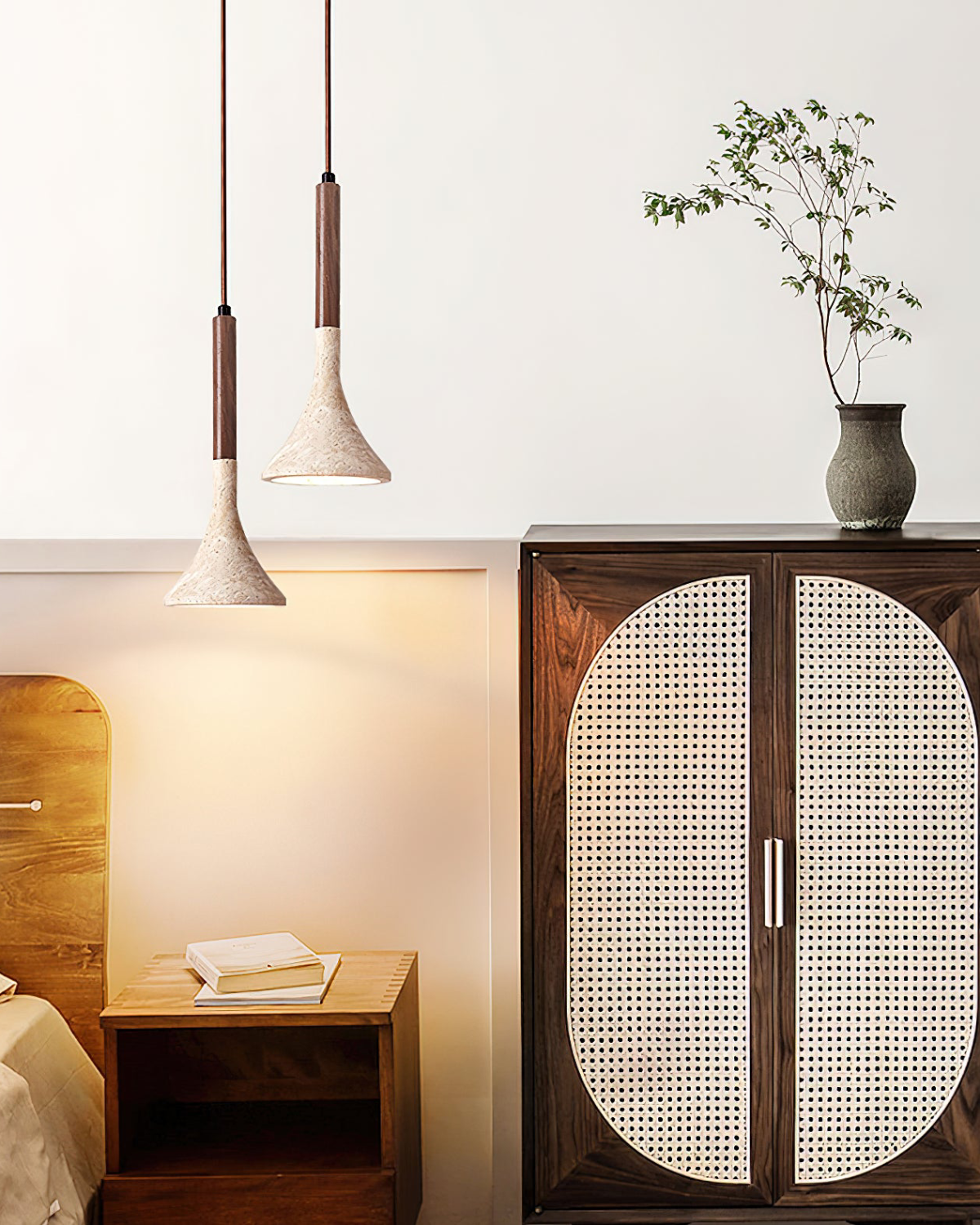 Arvalo | Ceiling Pendant in Natural Wood Finish - Modern Minimal Light