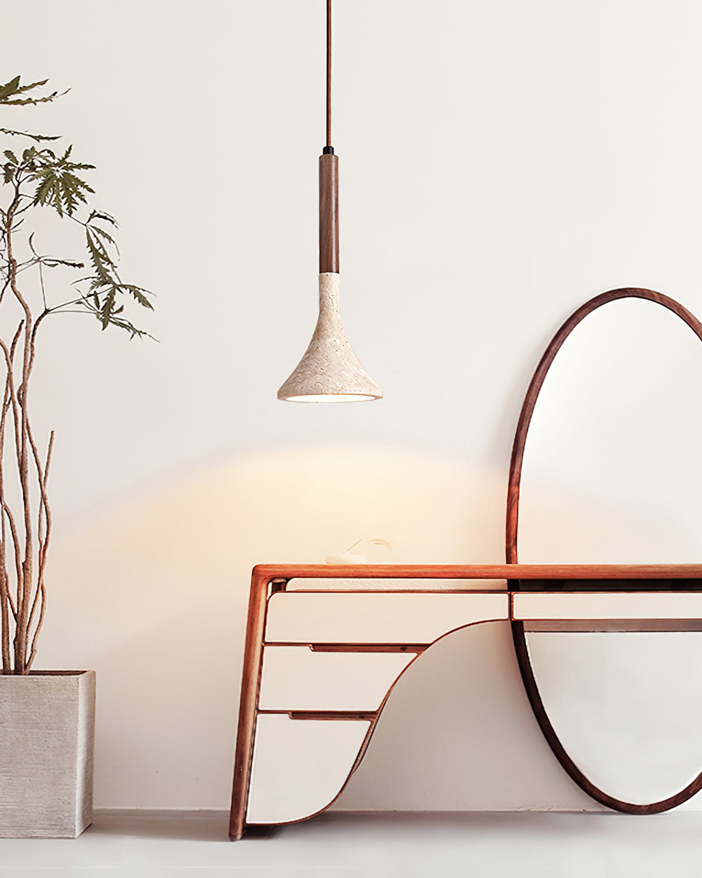 Arvalo | Ceiling Pendant in Natural Wood Finish - Modern Minimal Light