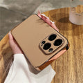 Hochwertige iPhone-Hülle aus echtem Leder — Metallschutzrahmen, Serie 13–17