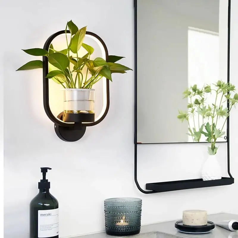 LumaSconce Wall Lamp Planter For Modern Living Rooms And Hallways