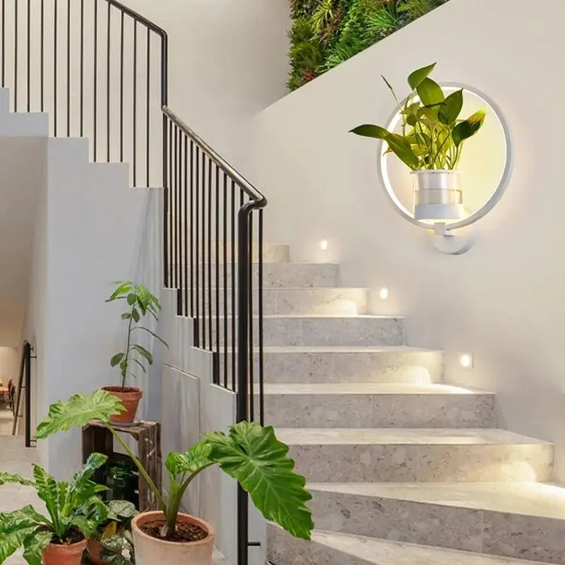 LumaSconce Wall Lamp Planter For Modern Living Rooms And Hallways