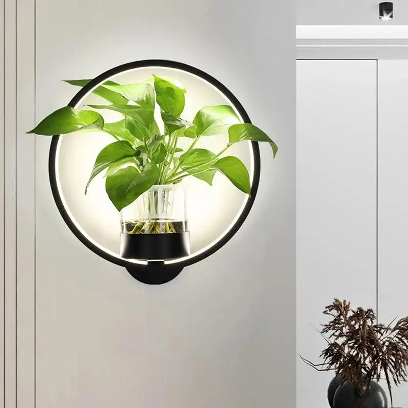 LumaSconce Wall Lamp Planter For Modern Living Rooms And Hallways