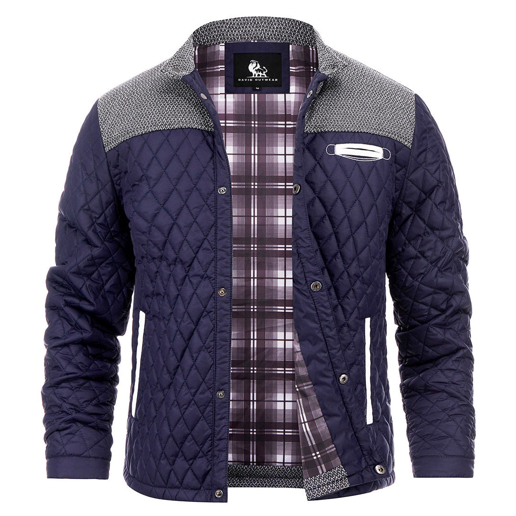 Chaqueta acolchada de poliéster impermeable para hombre — resistente a los arañazos