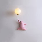 Aurena Bear LED-Wandleuchte Weiß für Kinderzimmer