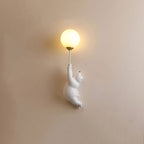 Aurena Bear LED-Wandleuchte Weiß für Kinderzimmer
