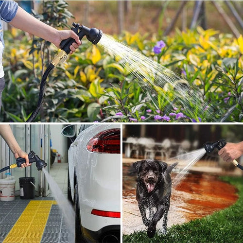 100FT Expandable Garden Hose for Easy Watering & 8 Spray Patterns - Euroselle