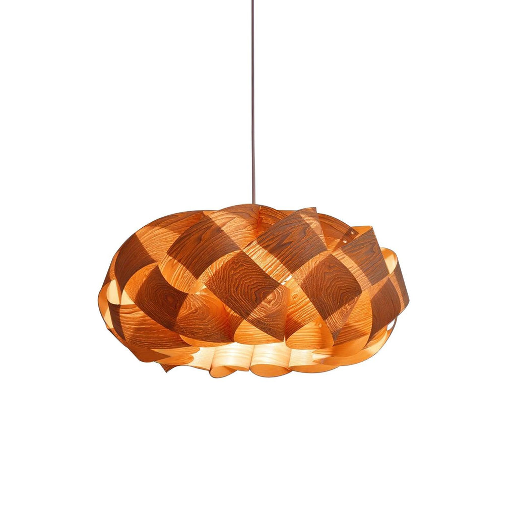 Narela Wood And Metal Link Pendant Light For Dining