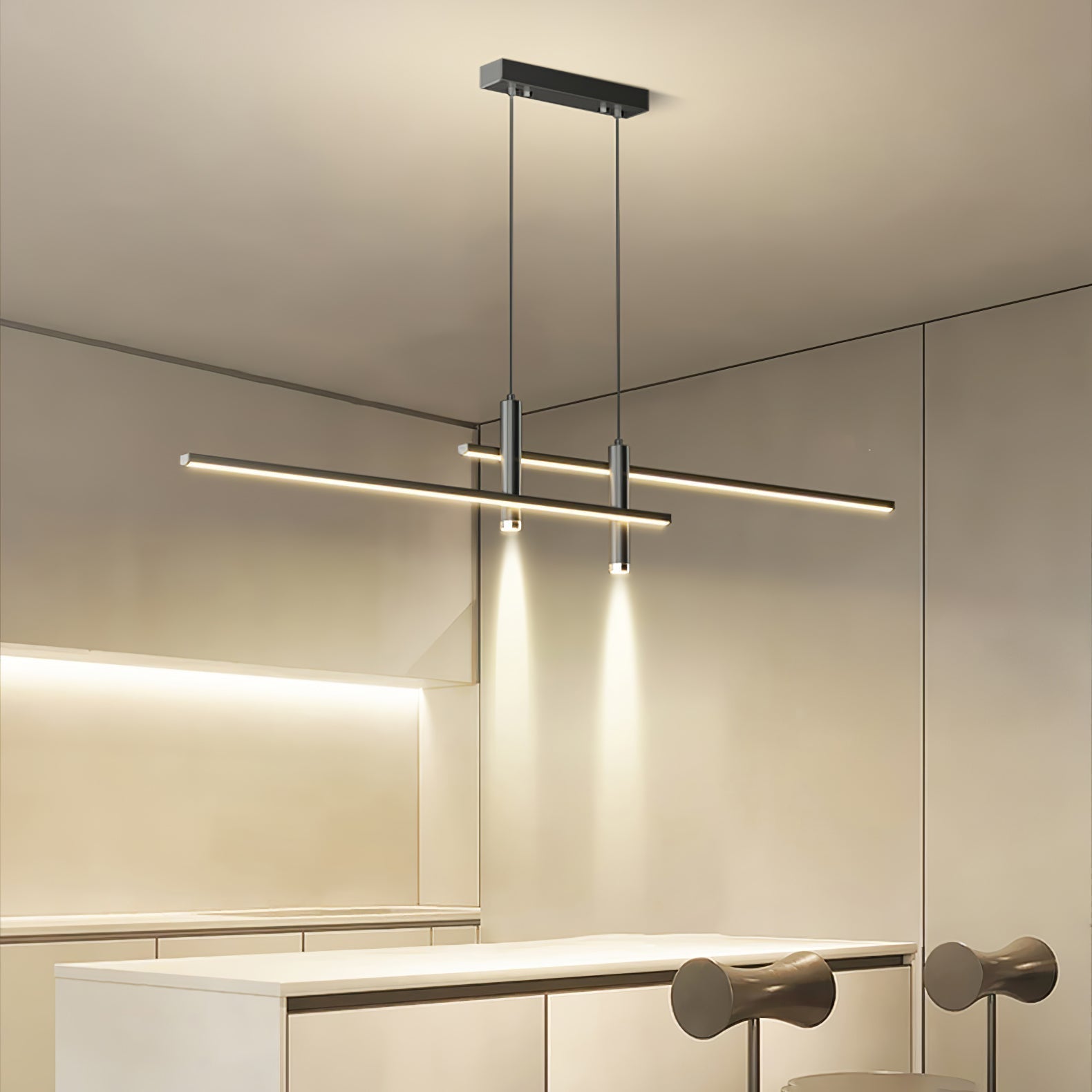 Korren Modern Linear Pendant Light for Dining Room