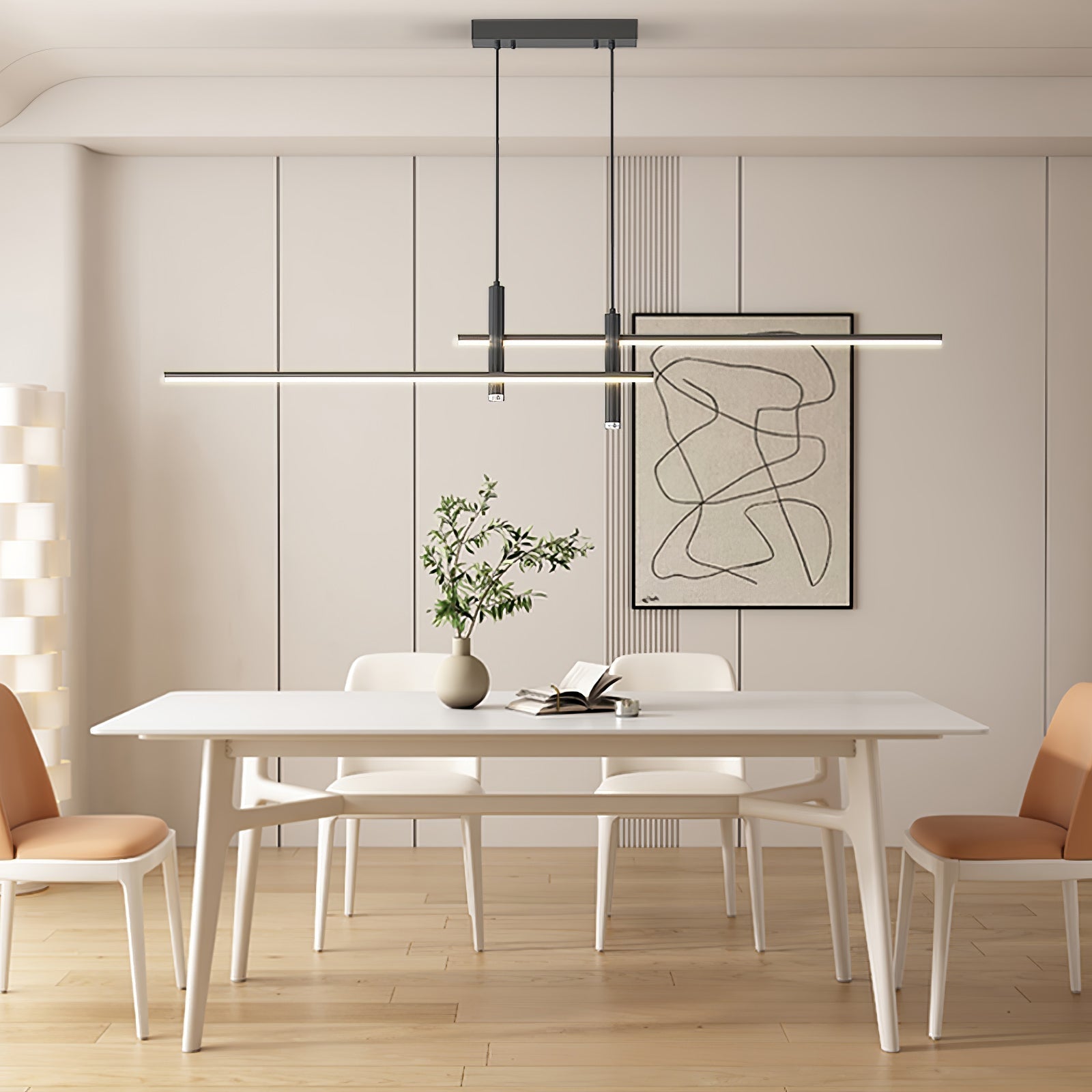 Korren Modern Linear Pendant Light for Dining Room