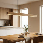 Arcwood Solid Wood Linear Pendant Lighting for Kitchen Islands and Dining Tables