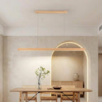 Arcwood Solid Wood Linear Pendant Lighting for Kitchen Islands and Dining Tables