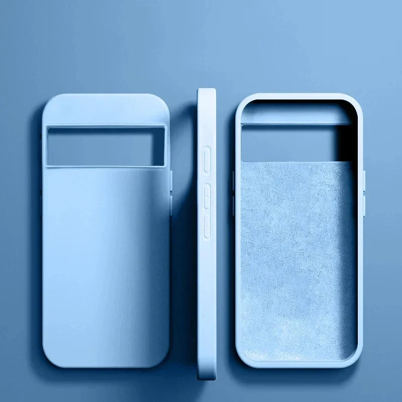 Cover in silicone soft-touch per Google Pixel — Ricarica wireless, bordi rialzati