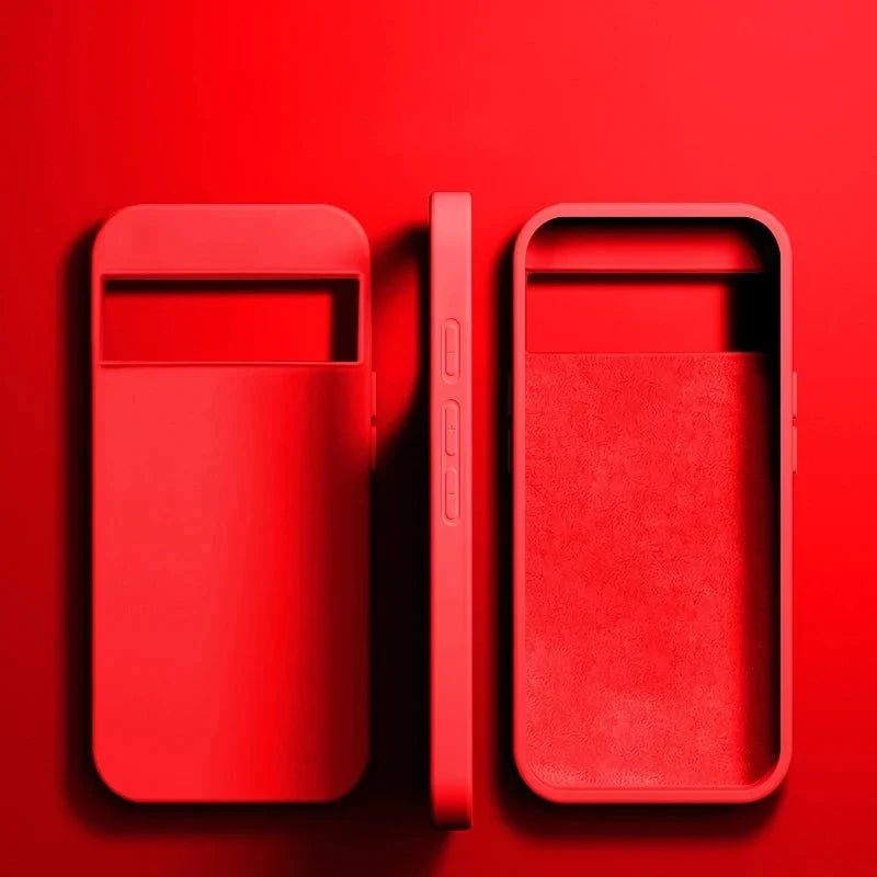 Cover in silicone soft-touch per Google Pixel — Ricarica wireless, bordi rialzati