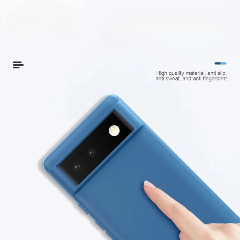 Cover in silicone soft-touch per Google Pixel — Ricarica wireless, bordi rialzati