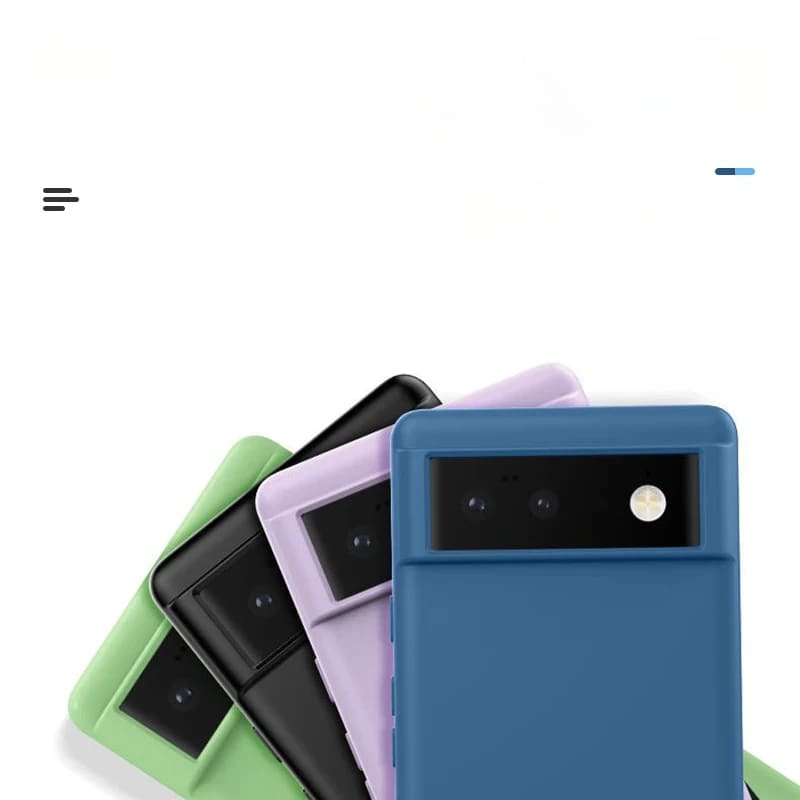 Cover in silicone soft-touch per Google Pixel — Ricarica wireless, bordi rialzati