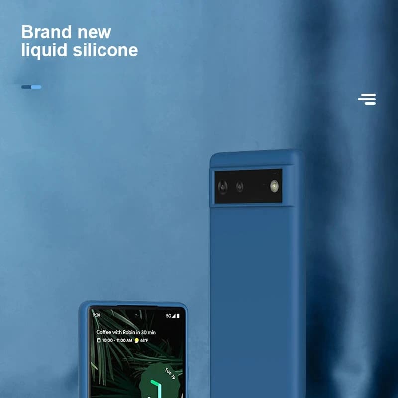 Cover in silicone soft-touch per Google Pixel — Ricarica wireless, bordi rialzati
