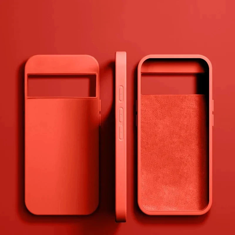 Cover in silicone soft-touch per Google Pixel — Ricarica wireless, bordi rialzati