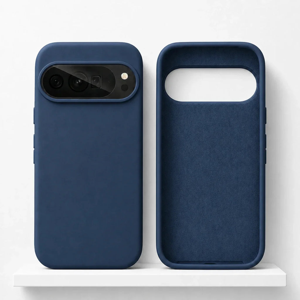 Cover in silicone soft-touch per Google Pixel — Ricarica wireless, bordi rialzati