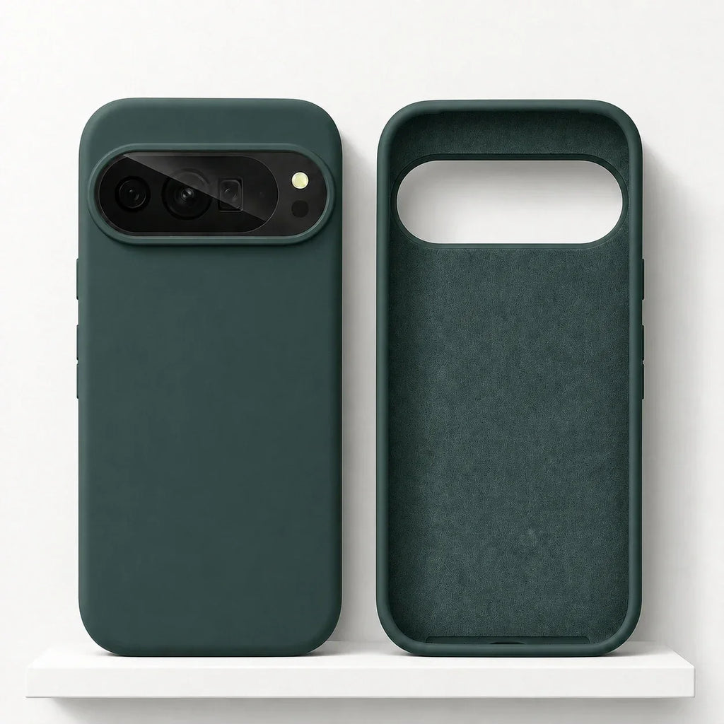 Cover in silicone soft-touch per Google Pixel — Ricarica wireless, bordi rialzati